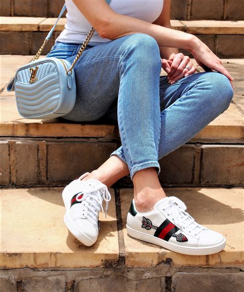 how to style gucci ace sneakers|gucci ace high top sneakers.